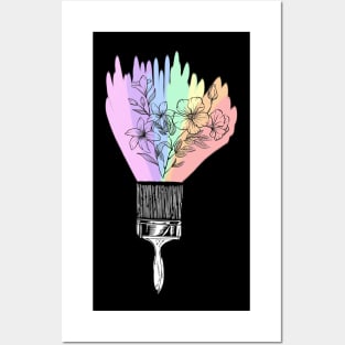 Rainbow Painted Tattoo Posters and Art